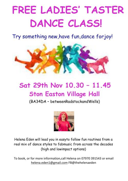 FREE LADIES’ TASTER DANCE CLASS!