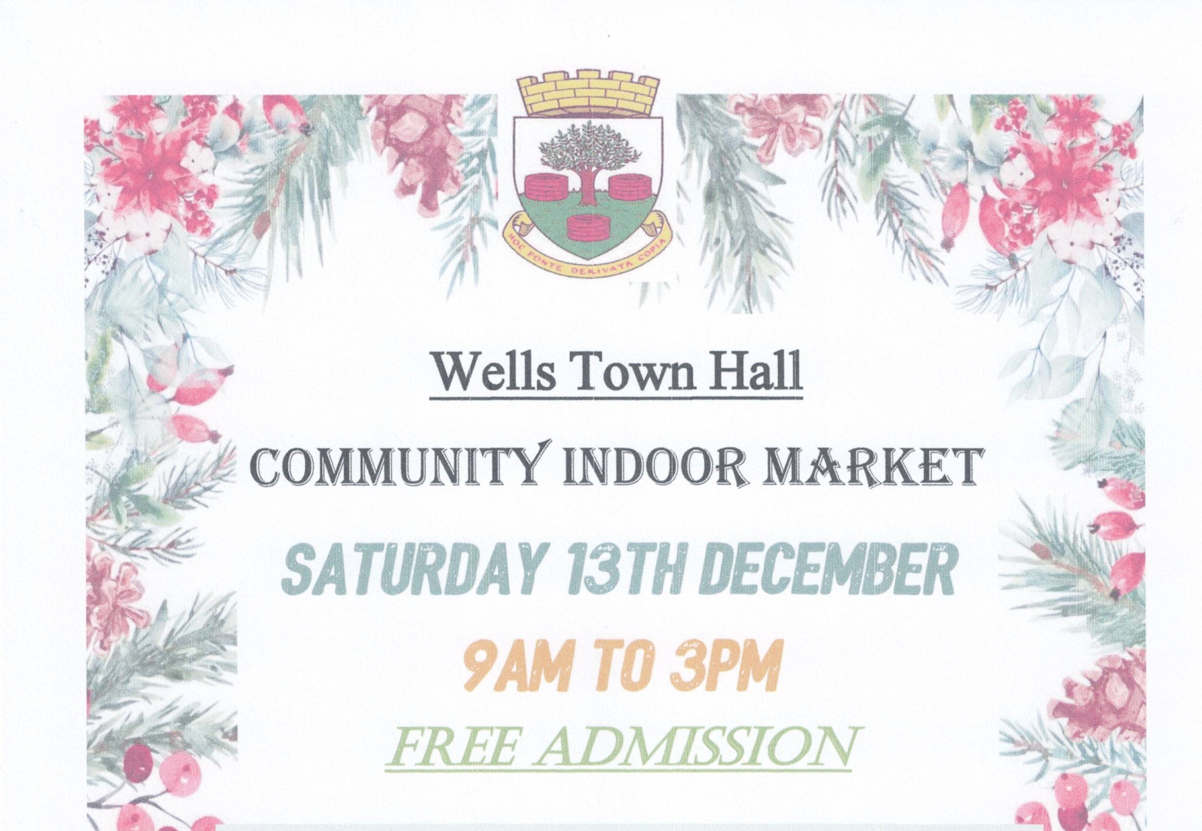 Indoor Community Market - Wells Town Hall