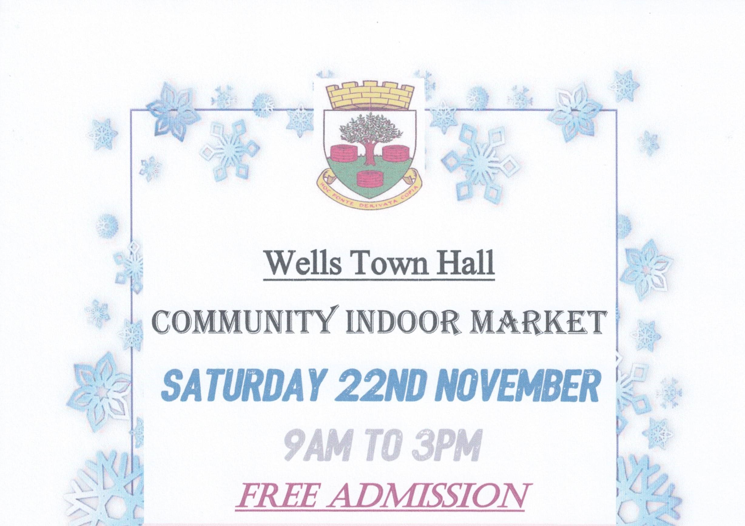 Indoor Community Market - Wells Town Hall