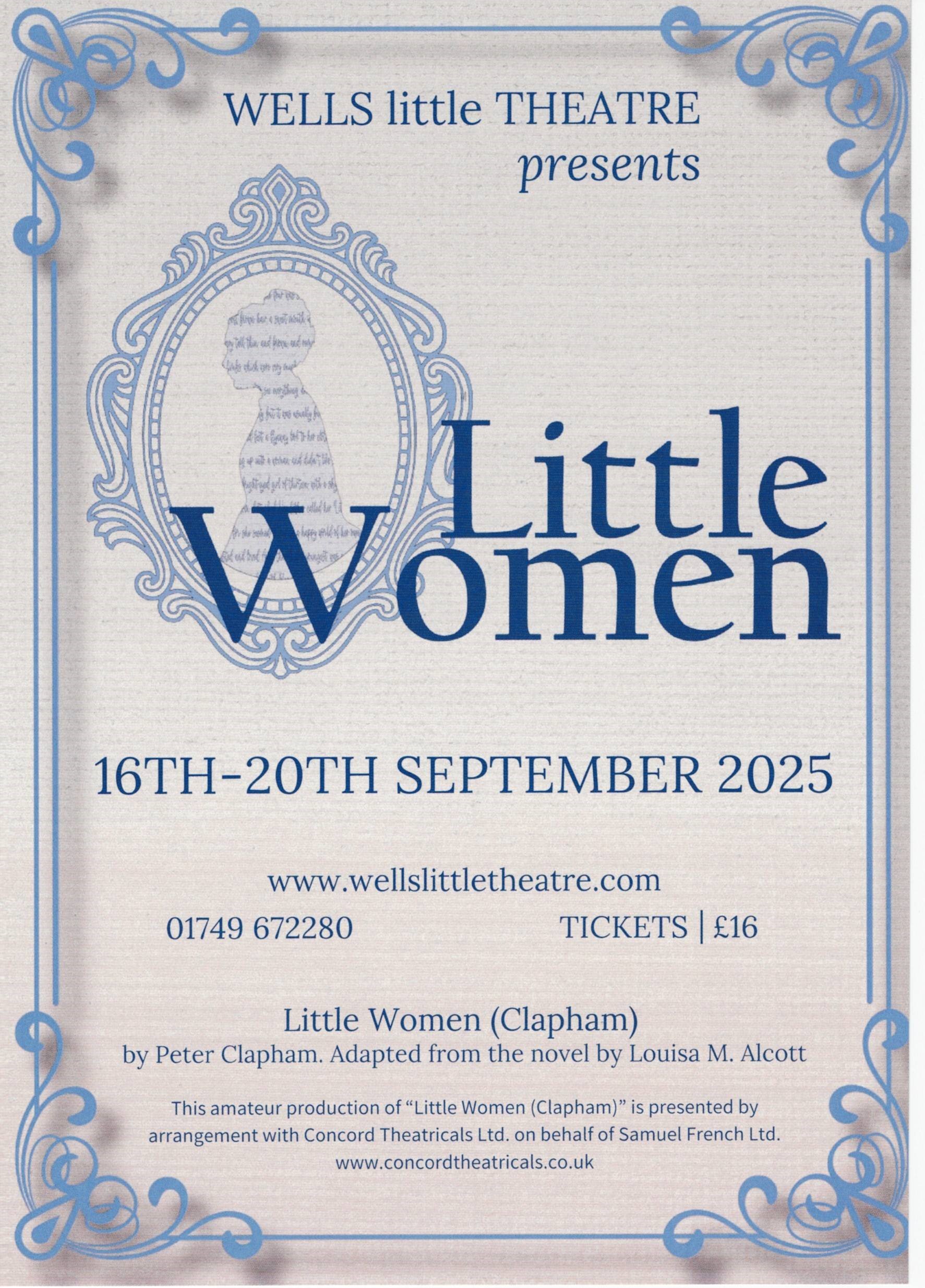 Wells Little Theatre - Presents LITTLE WOMEN