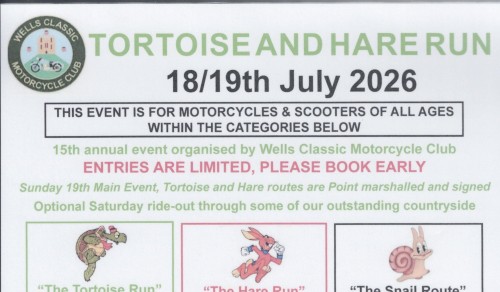 TORTOISE AND HARE RUN - Wells Classic Motorcycle Club